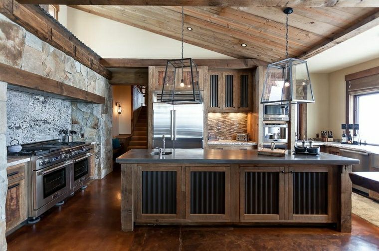 rustic kitchen home renovation wall cladding