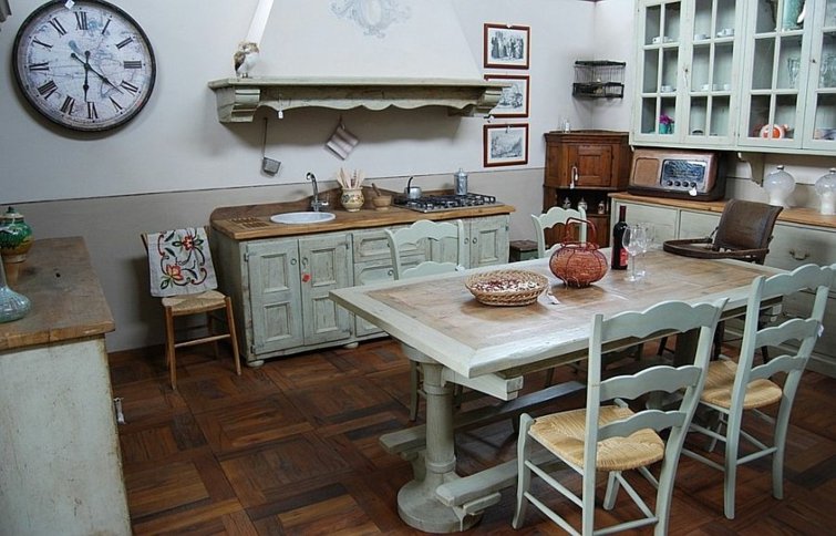 shabby chic white kitchen