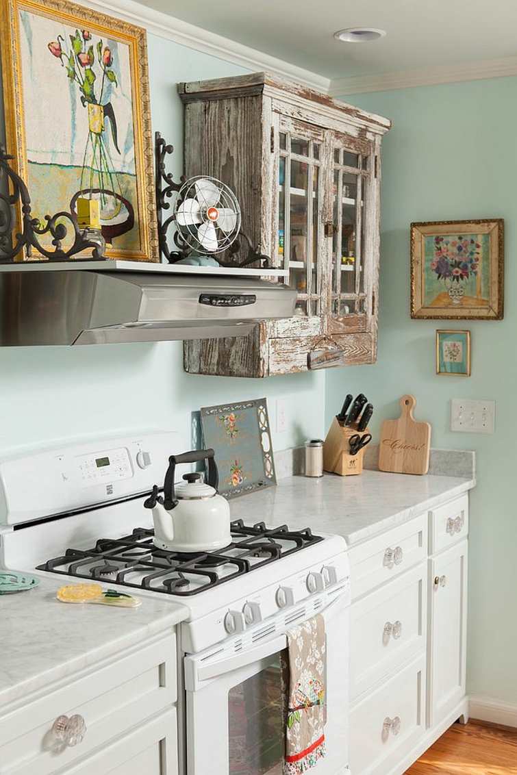 light shabby chic kitchen