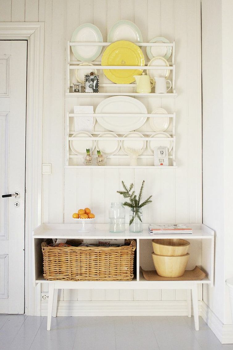 shabby chic vintage white deco kitchen