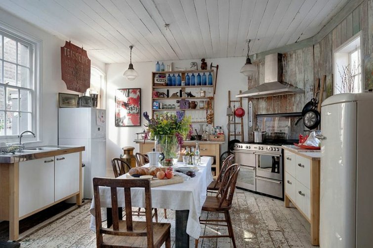 shabby chic wood furniture kitchen