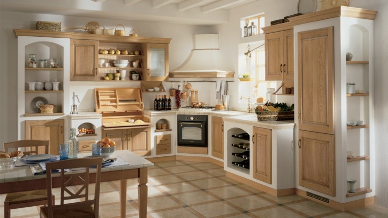 italian contemporary kitchens wood decoration