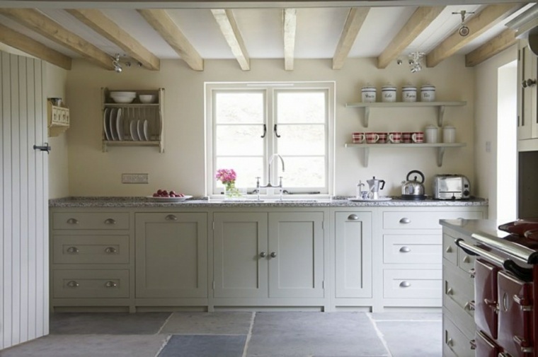 white kitchens vintage wall shelves