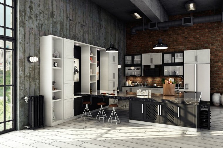 kitchen industrial design storage furniture