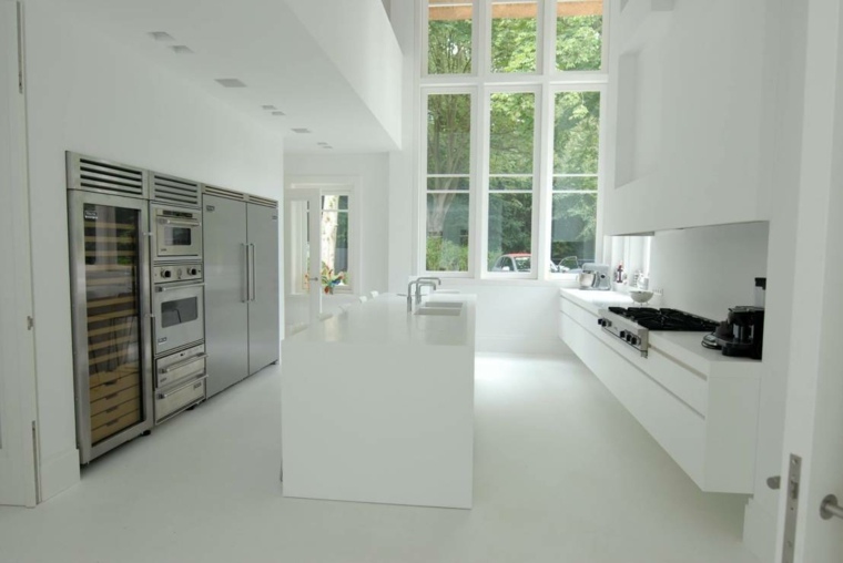 white minimalist style kitchen