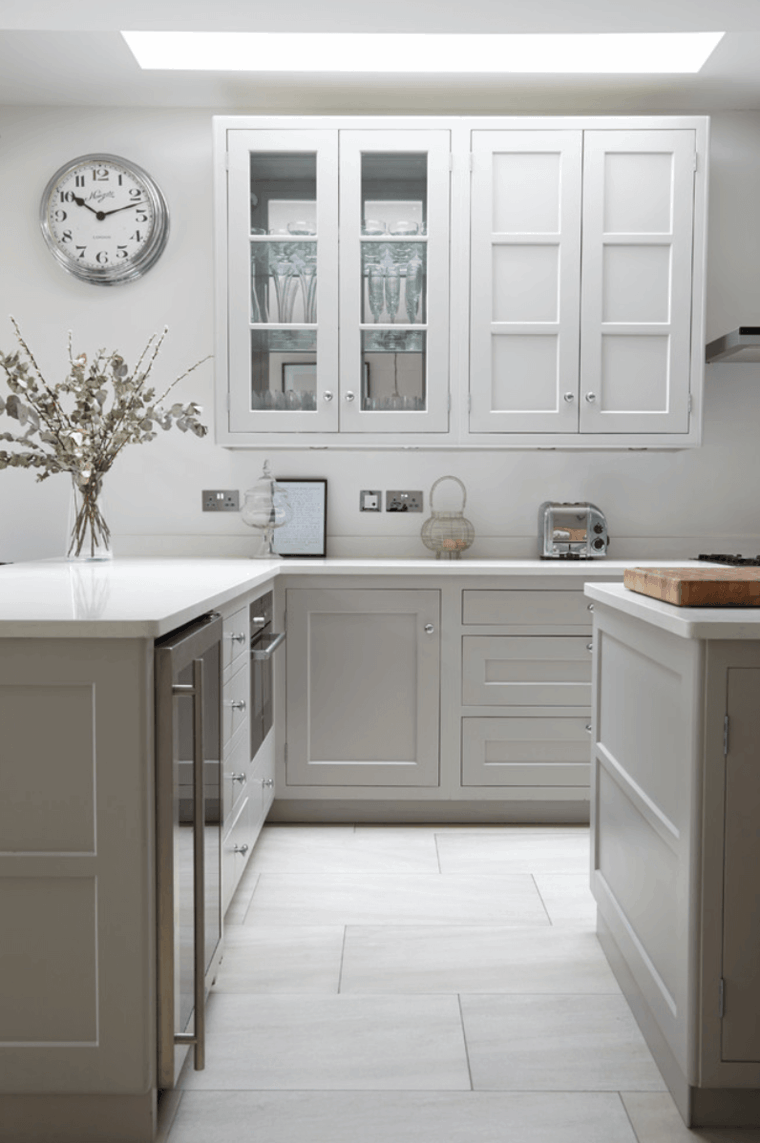 light gray kitchen