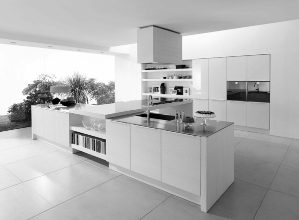 ultra modern white kitchen