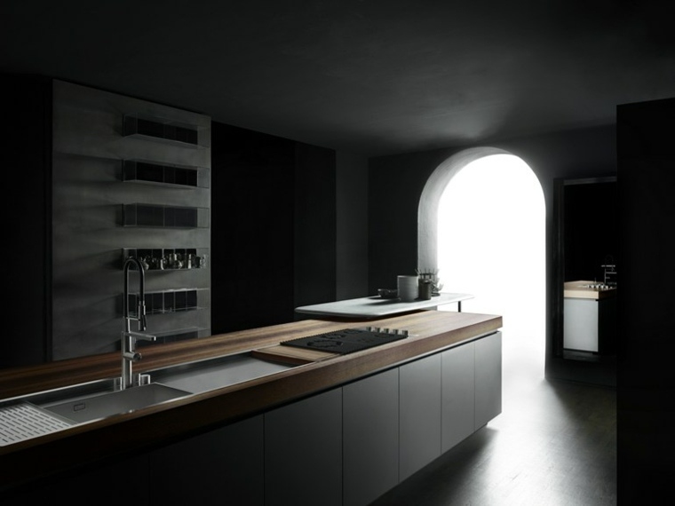 ultra modern kitchen worktop wood