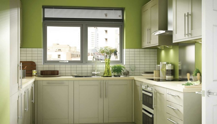 green kitchen olive white furniture wood deco kitchen