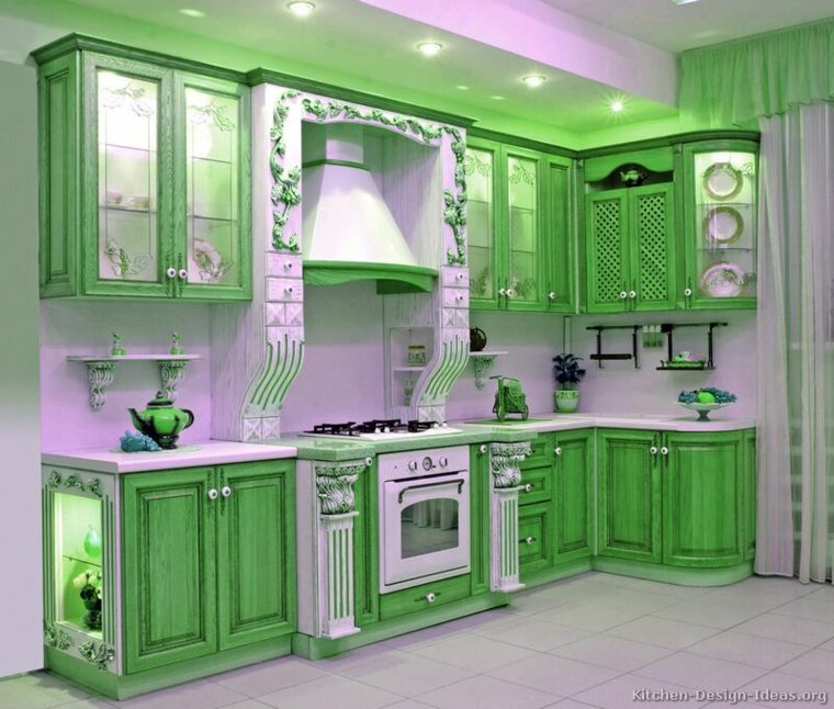 kitchen-green-design-wood