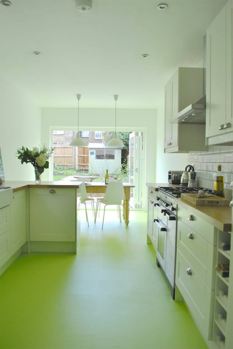 modern green kitchen idea