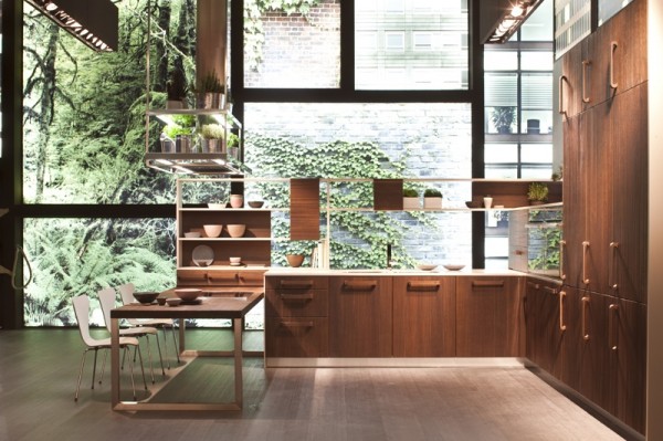 spacious wood Zen kitchen