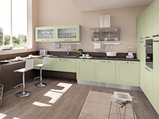 pale green kitchens