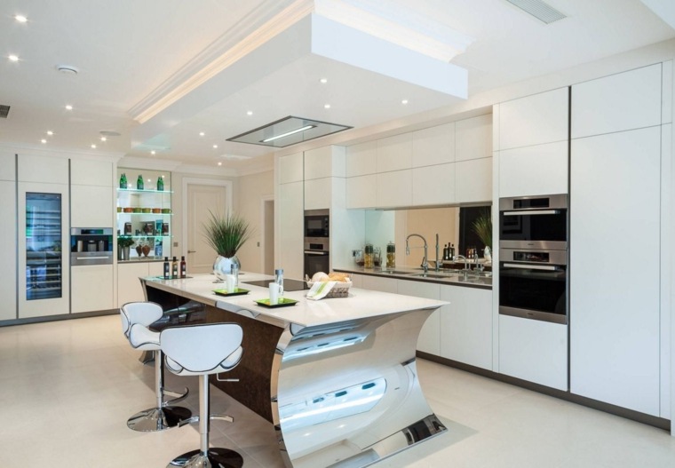 kitchens equipped ilot modern deco