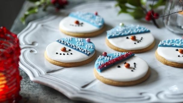 deco kakor jul snowmen fondant