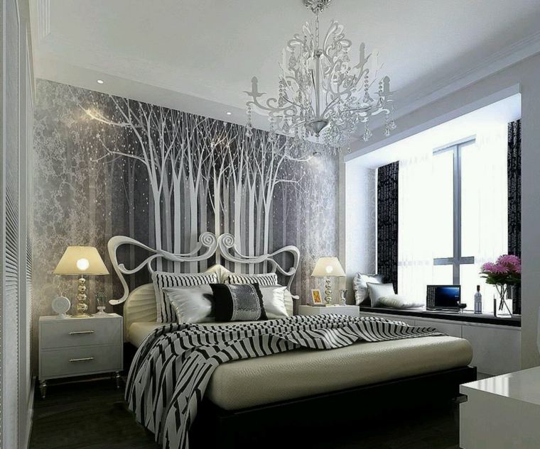 bedroom glamor black and silver glamor