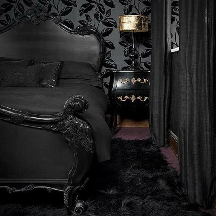 deco bedroom adult black gothic