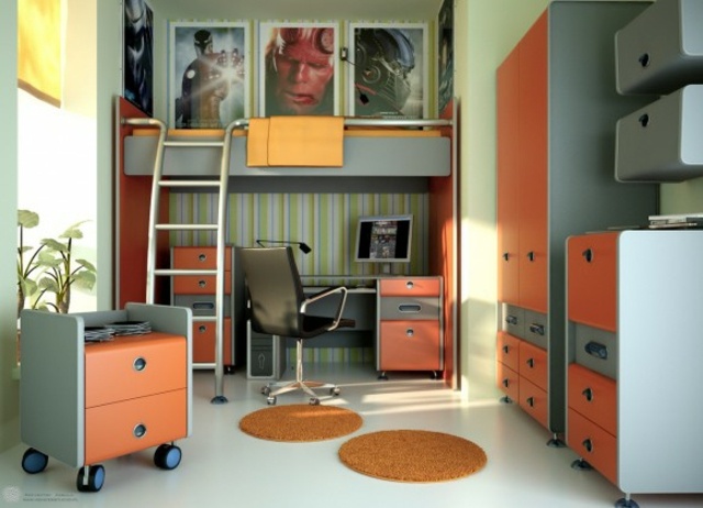 orange teen room indretning