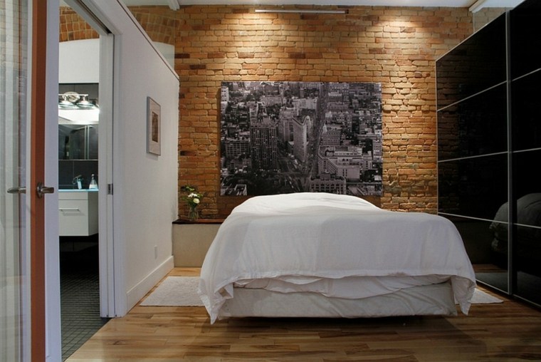 deco master bedroom wall accent bricks