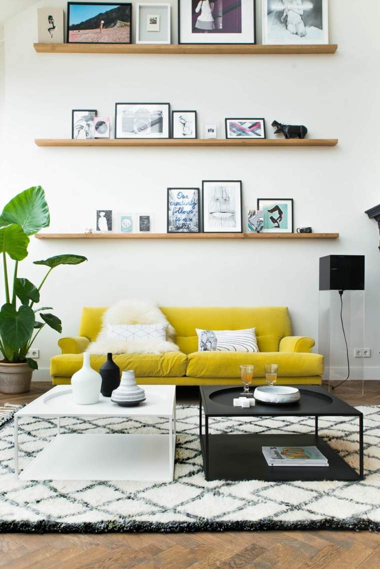 cozy decor living room sofa yellow