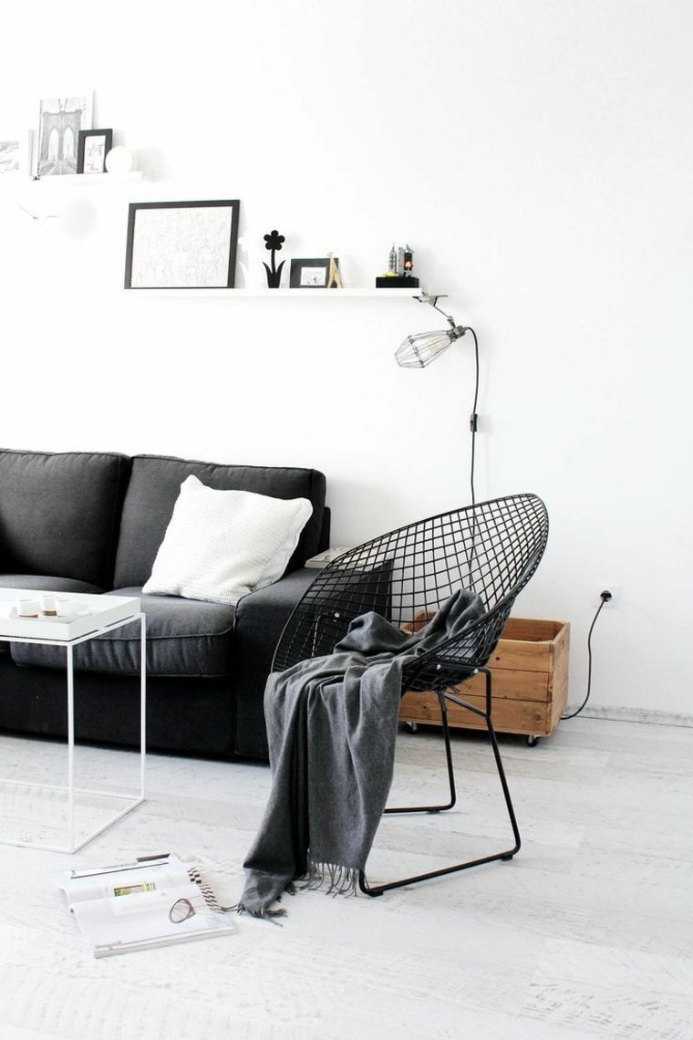 cozy decor black modern white living room