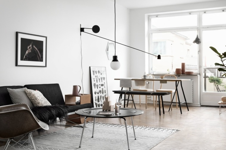 cozy decor living room black white