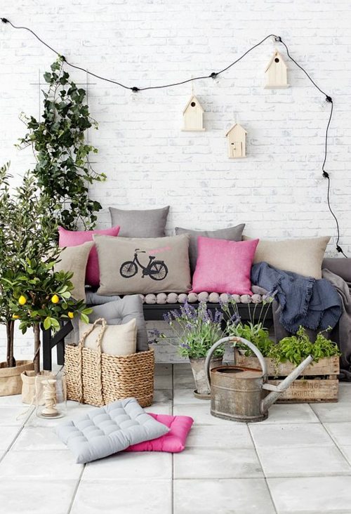 outdoor decor small colorful terrace