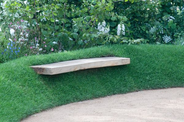 deco garden bench stone