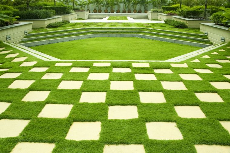 deco garden design geometric idea