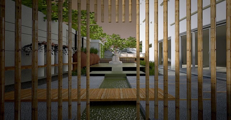 deco garden zen bamboo design