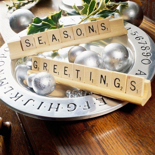 Home-Decor-Christmas-Scrabble-Wood-Messages-Balls-Christmas-Silver Home Decor for Christmas