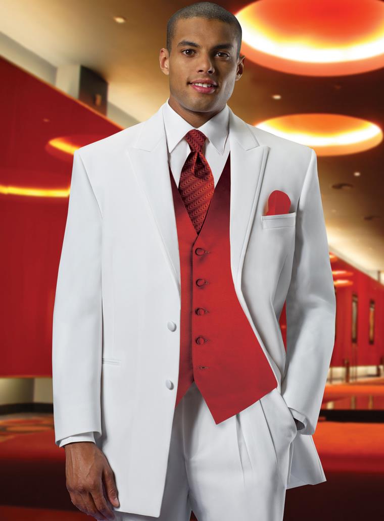 Deco-wedding-white-and-red-husband suit and tie-elegance