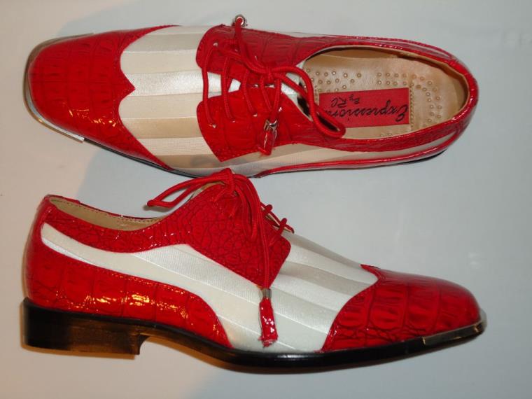 Deco-wedding-white-and-red-satin-two-tone shoe-man