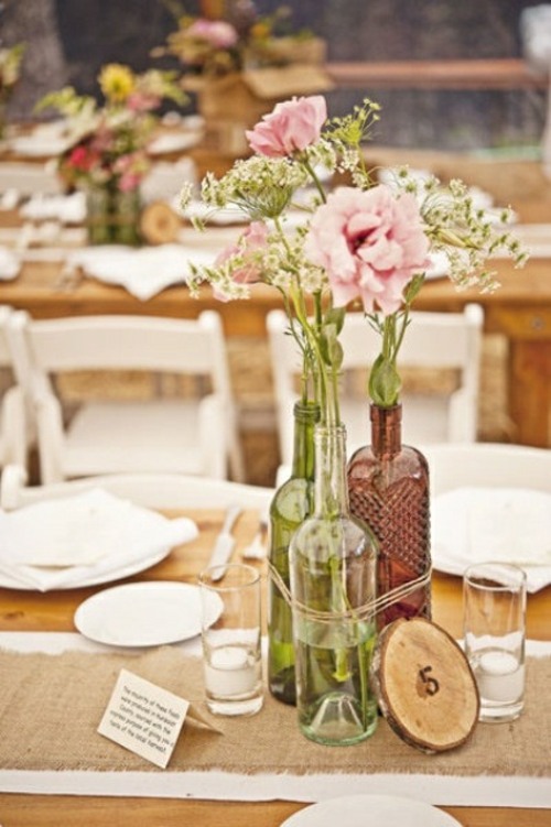 wedding decor'été table look rustique