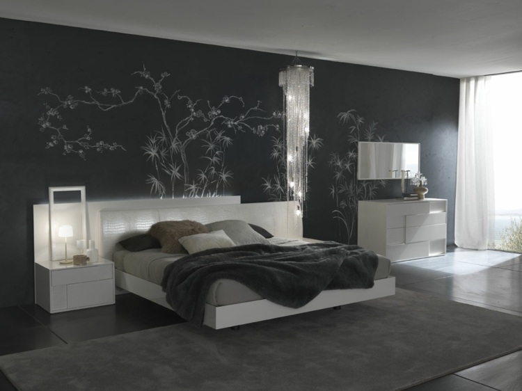 deco black and white room idea