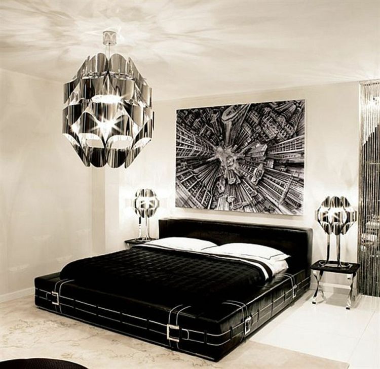 black and white decor bedroom