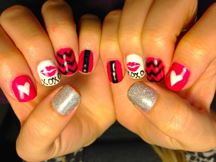 decoration nail valentine's day