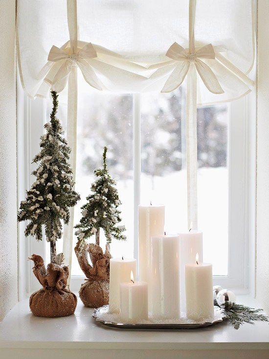 Deco-kecil-apartment-Krismas-fir-lilin