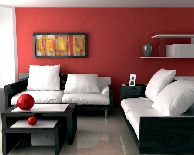 Deco-living-color-red-original idea fathead wall