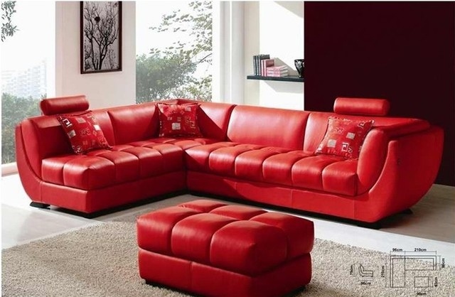 Deco-living-color-red-original-idea-corner sofa leather