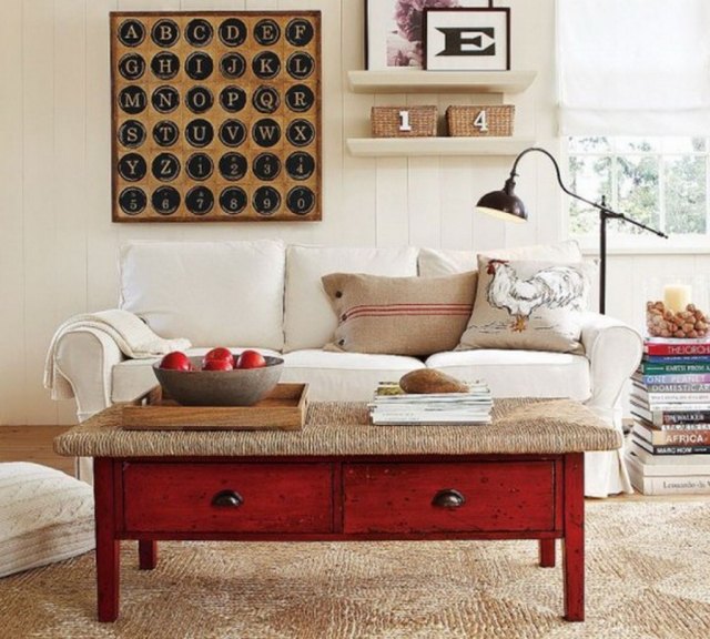 Deco-living-color-red-idea-original-table-rectangular-low