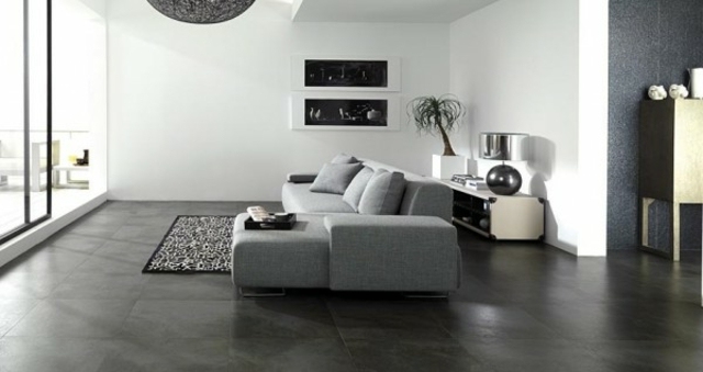 elegant living room decor gray black