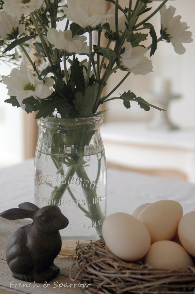 Easter bunny table decoration