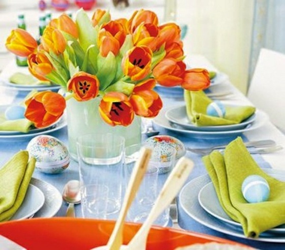 deco bord egg blomster