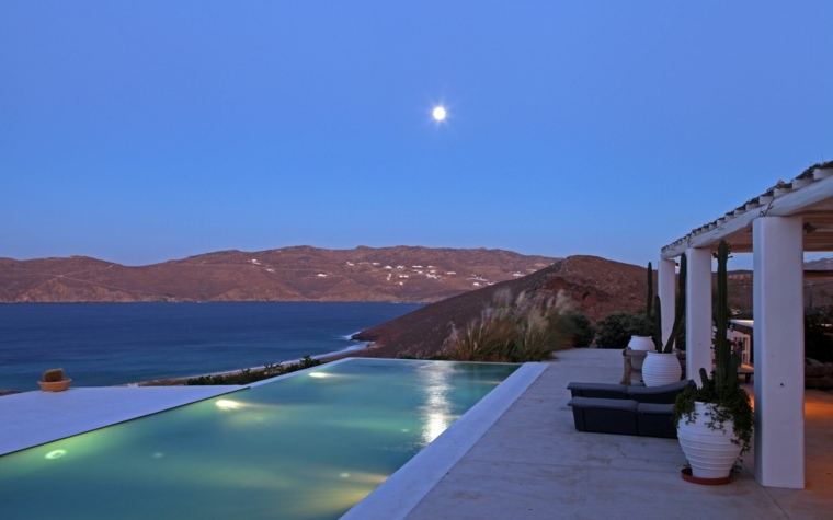 deco terrace greece modern pool