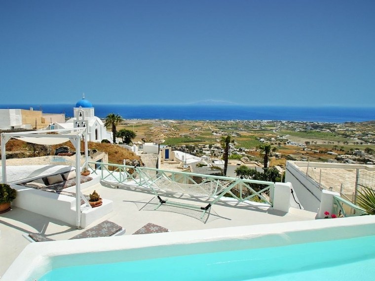 deco terrace modern Greek islands