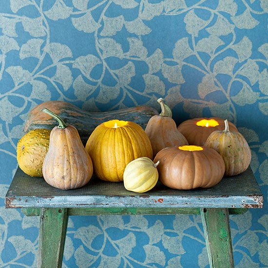 autumn decor candle holders pumpkins