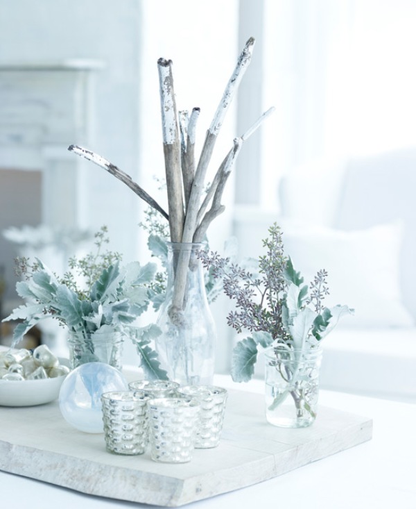 Christmas decoration-stylish-white-gray-silver