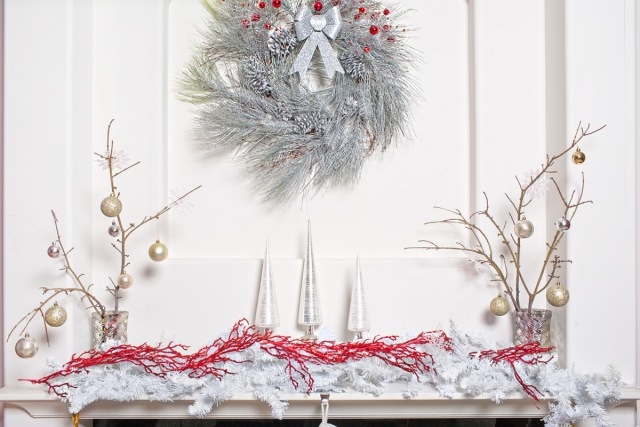 original Christmas decoration gray white silver gold