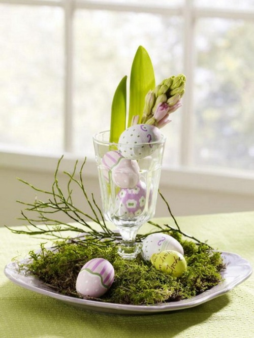 Easter plate decoration